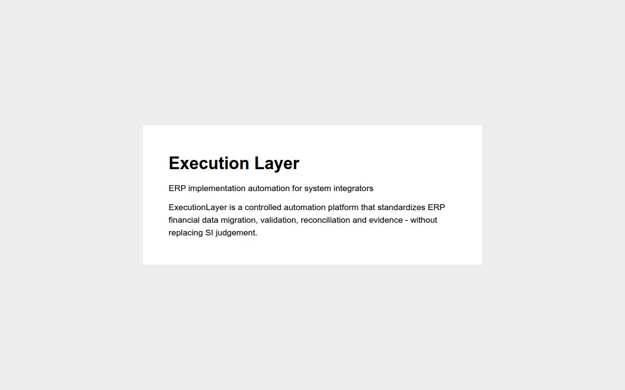 Execution Layer